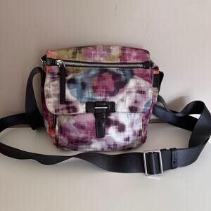Tumi Messenger Bag Purple Abstract Patterned Purse